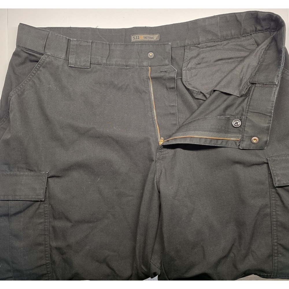 5.11 Tactical Mens Size 2XL Long Black‎ Rip Stop Cargo Pant